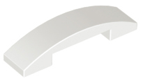 White Slope, Curved 4 x 1 x 2/3 Double