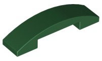Dark Green Slope, Curved 4 x 1 x 2/3 Double