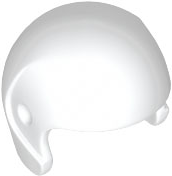 White Minifigure, Headgear Helmet Sports / Flight