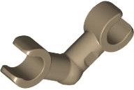 Dark Tan Arm Skeleton, Bent with Clips (Horizontal Grip)
