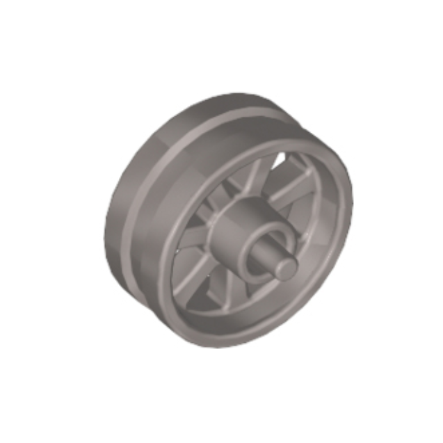Flat Silver Wheel 15mm D. x 6mm City Motorcycle