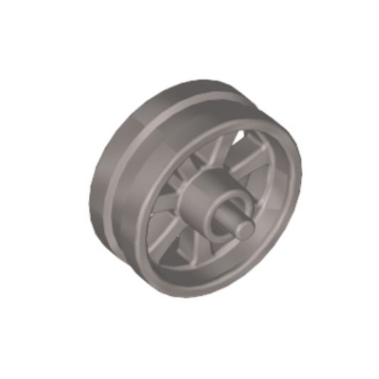 Flat Silver Wheel 15mm D. x 6mm City Motorcycle