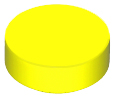 Neon Yellow Tile, Round 1 x 1