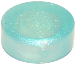 Satin Trans-Light Blue Tile, Round 1 x 1