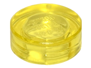 Trans-Yellow Tile, Round 1 x 1
