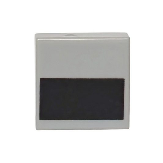 Light Bluish Gray Tile 1 x 1 with Black Rectangle Stripe Pattern
