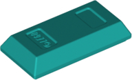 Dark Turquoise Minifigure, Utensil Ingot 1 x 2