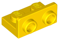 Yellow Bracket 1 x 2 - 1 x 2 Inverted