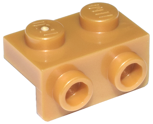 Pearl Gold Bracket 1 x 2 - 1 x 2