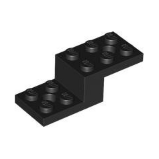 Black Bracket 5 x 2 x 1 1/3 with 2 Holes and Bottom Stud Holder