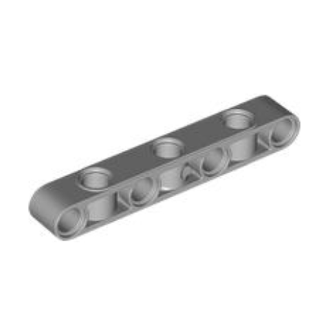 Light Bluish Gray Technic, Liftarm, Modified Perpendicular Holes Thick 1 x 7