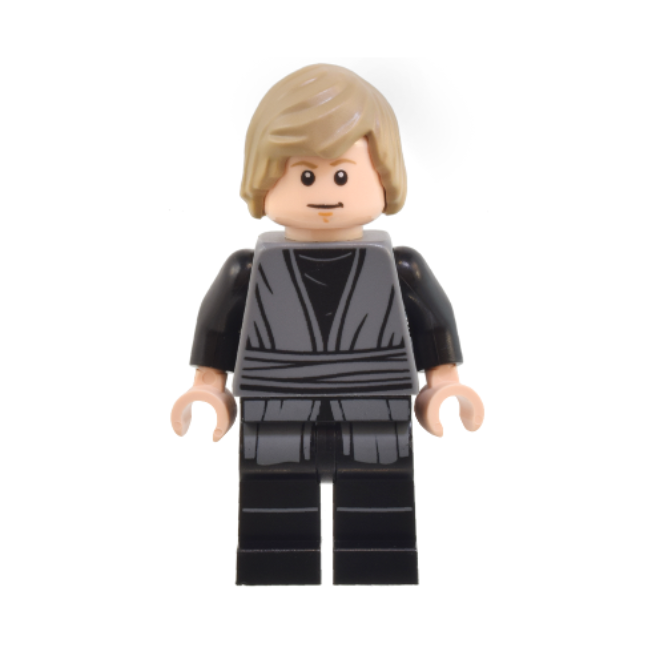 sw1370 Luke Skywalker - Dark Bluish Gray Jedi Robe