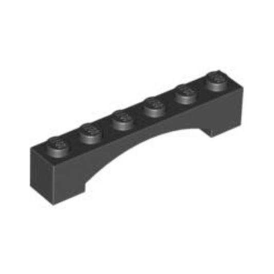 Black Arch 1 x 6 Raised Arch