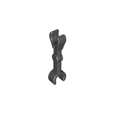 Black Arm Mechanical, Straight with Clips at 90 degrees Vertical Grip