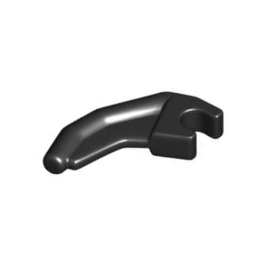 Black Barb / Claw / Horn / Tooth with Clip, Angled