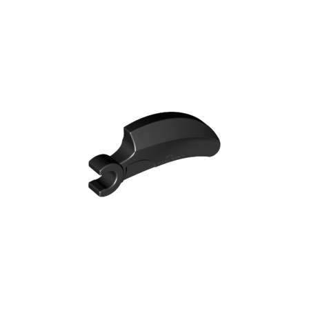 Black Barb / Claw / Horn / Tooth with Clip, Curved