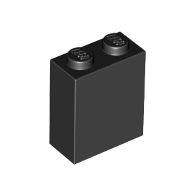 Black Brick 1 x 2 x 2 with Inside Stud Holder