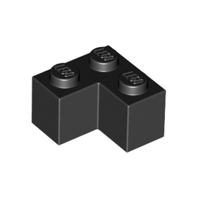 Black Brick 2 x 2 Corner