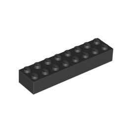Black Brick 2 x 8