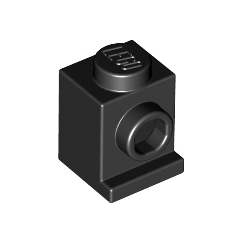 Black Brick, Modified 1 x 1 with Headlight