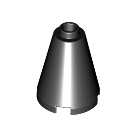 Black Cone 2 x 2 x 2 - Open Stud