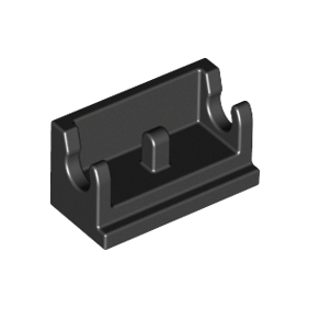 Black Hinge Brick 1 x 2 Base
