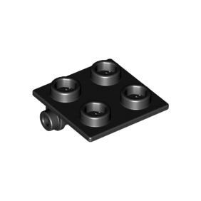 Black Hinge Brick 2 x 2 Top Plate