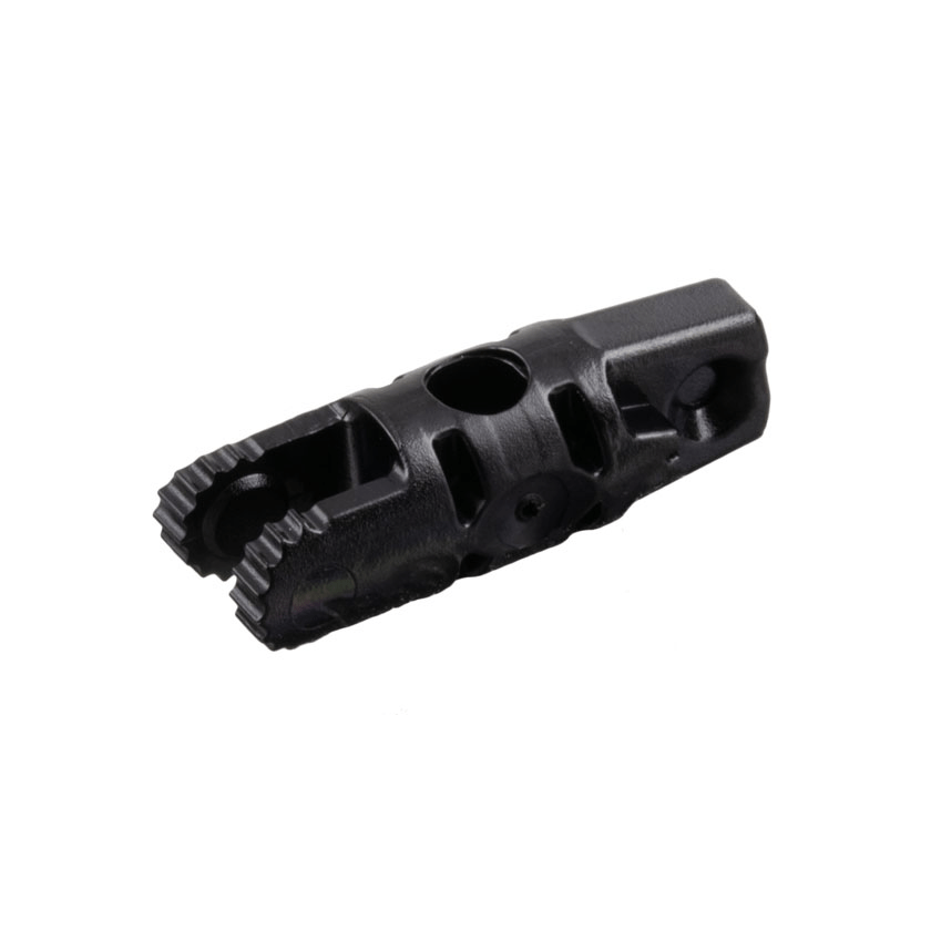 Black Hinge Cylinder 1 x 3 Locking with 1 Finger and 2 Fingers on Ends, with Hole