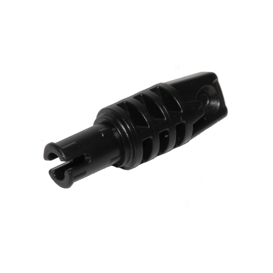 Black Hinge Cylinder 1 x 3 Locking with 1 Finger and Pin with Squared Hole and Friction Ridges on Ends
