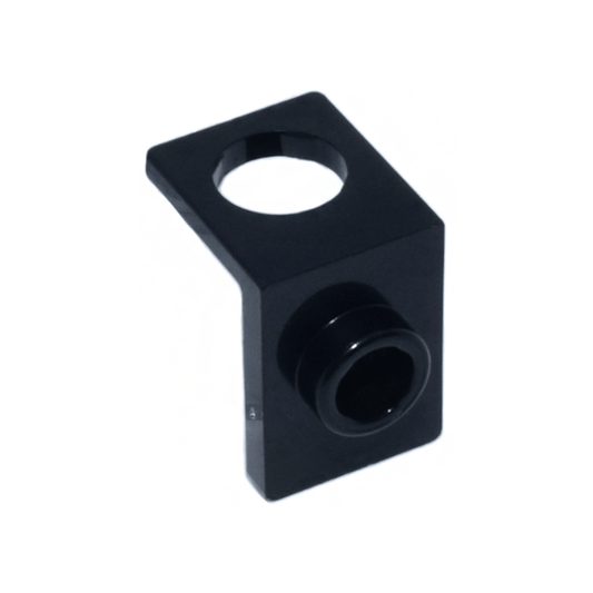 Black Minifigure Neck Bracket with Back Stud - Thick Back Wall