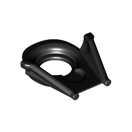 Black Minifigure Neck Collar SW Darth Vader Helmet Lower Jaw
