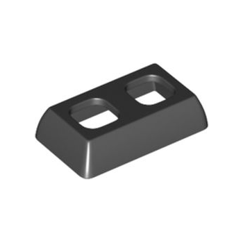 Black Minifigure Skirt Plastic Straight, Short