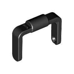 Black Minifigure, Utensil Bucket 1 x 1 x 1 Handle / Scooter Stand