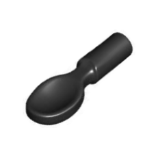 Black Minifigure, Utensil Spoon - Handle with Flat End