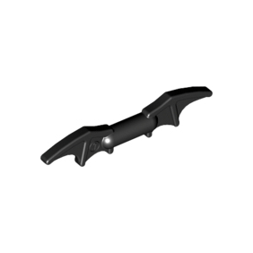 Black Minifigure, Weapon Batman Batarang 2 Bat Wings with Bar in Middle