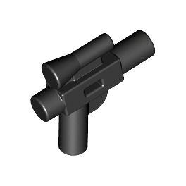 Black Minifigure, Weapon Gun, Blaster SW Small with Scope