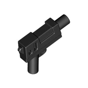 Black Minifigure, Weapon Gun, Pistol Automatic Medium Barrel