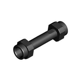 Black Minifigure, Weapon Hilt Smooth Extended