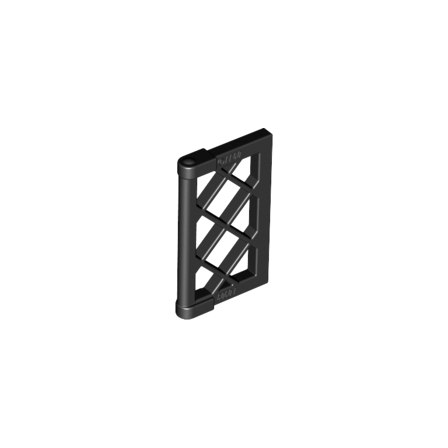 Black Pane for Window 1 x 2 x 3 Lattice with Thick Corner Tabs