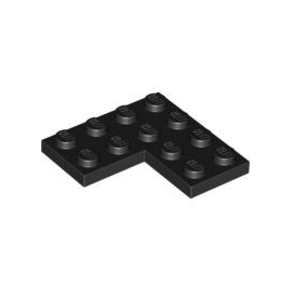 Black Plate 4 x 4 Corner