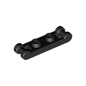 Black Plate, Modified 1 x 2 with Bar Handles on Ends