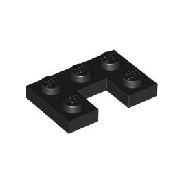 Black Plate, Modified 2 x 3 with 1 x 1 Cutout