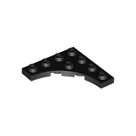 Black Plate, Modified 4 x 4 with 3 x 3 Curved Cutout