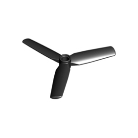 Black Propeller 3 Blade 9 Diameter with Center Recessed