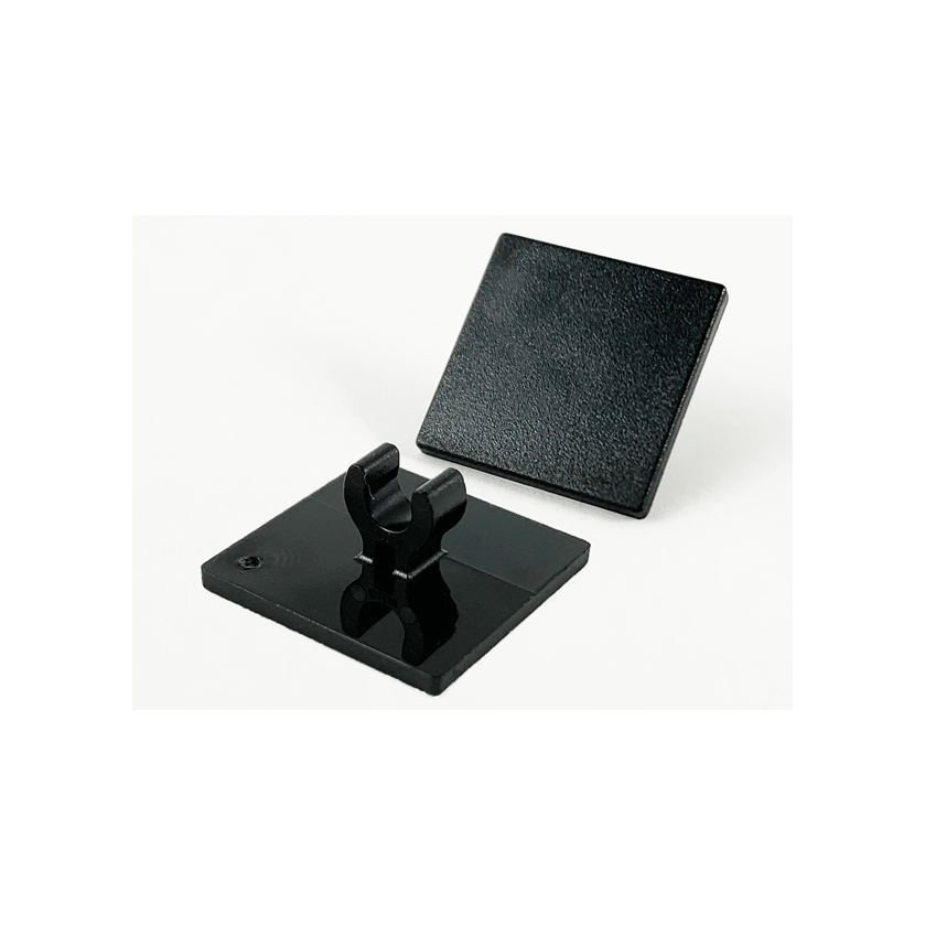 Black Road Sign 2 x 2 Square with Open O Clip