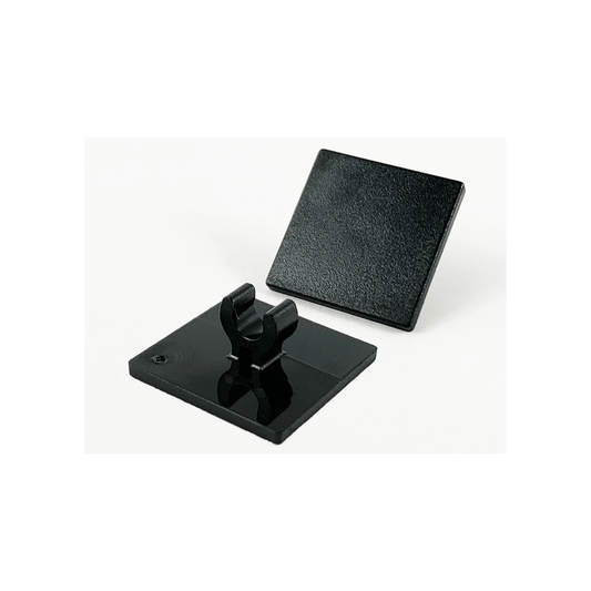 Black Road Sign 2 x 2 Square with Open O Clip