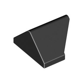 Black Slope 45 2 x 1 Double / Inverted with Bottom Stud Holder
