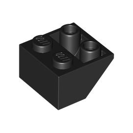 Black Slope, Inverted 45 2 x 2 with Hollow Round Bottom Tube
