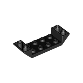 Black Slope, Inverted 45 6 x 2 Double with 2 x 4 Cutout