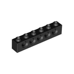 Black Technic, Brick 1 x 6 with Holes
